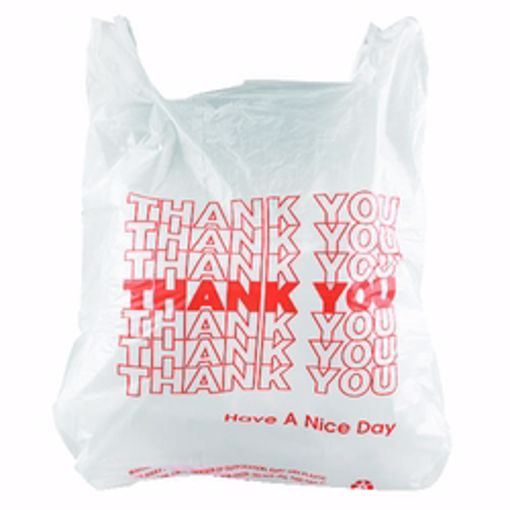Picture of 1000 CT. T-SHIRT BAG WITH THANK YOU PRINT - PLASTIC
