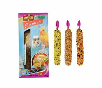 Picture of 3 PK. PARAKEET SMAKERS TREAT STICKS - ASSORTED