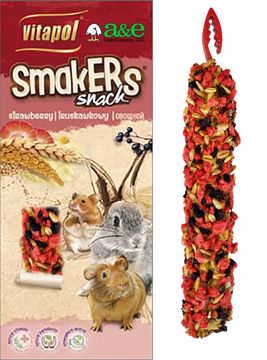 Picture of 2 PK. SM ANIMAL SMAKERS TREAT STICKS - STRAWBERRY