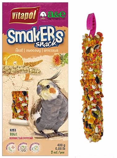 Picture of 2 PK. COCKATIEL SMAKERS TREAT STICKS - FRUIT