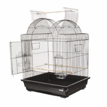 Picture of 25 X 21 IN. VICTORIAN OPEN TOP CAGE IN RETAIL BOX - BLACK