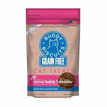 Picture of 3 OZ. BUDDY BISCUITS GF CAT TREATS - SAVORY TRKY  CHDDR