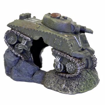Picture of ARMY TANK W/CAVE ORNAMENT