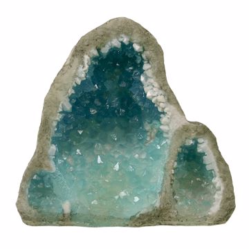 Picture of TALL GLOW GEODE STONE - BLUE