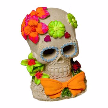 Picture of SUGAR SKULL FLOWER GLOW ORNAMENT