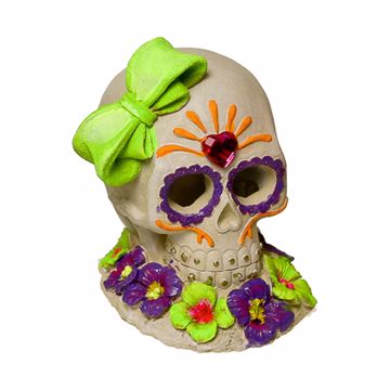 Picture of SUGAR SKULL GEM & BOW ORNAMENT
