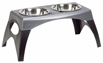 Picture of 6 CUP LG. ELEVATED FEEDER - GREY/BLACK