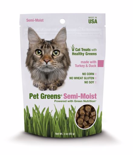 Picture of 3 OZ. PET GREENS SEMI MOIST TURKEY  DUCK CAT TREAT