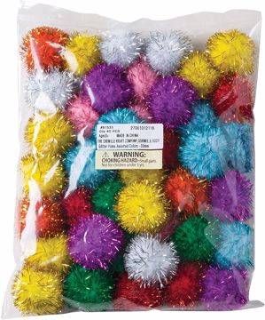 Picture of 1.5 GLITTER POMS - 40 PACK