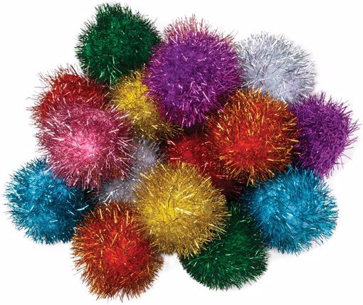 Picture of 2 GLITTER POMS - 16 PK.