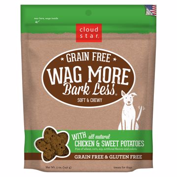 Picture of 5 OZ. WAG MORE BARK LESS GF SOFT  CHEWY TREAT - CHKN/SW PO.