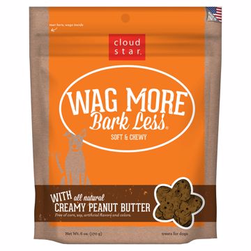 Picture of 6 OZ. WAG MORE BARK LESS ORGNL SFT  CHWY TRT - PEANUT BTTR