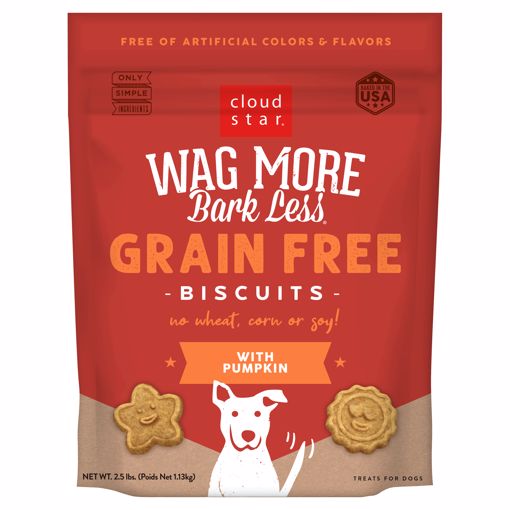 Picture of 2.5 LB. WAG MORE BARK LESS GF BISCUITS - PUMPKIN
