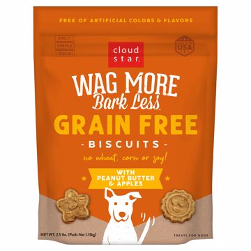 Picture of 2.5 LB. WAG MORE BARK LESS GF BISCUITS - PB & APPLE