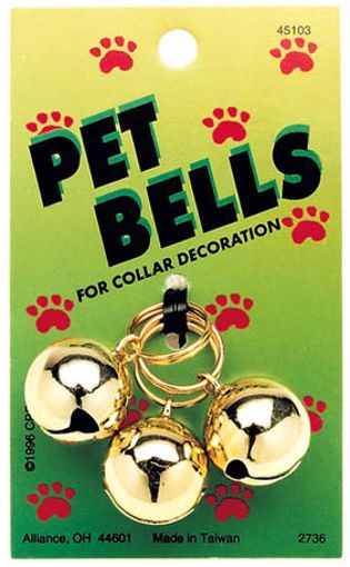 Picture of 3 PK. 1 IN. ROUND GOLD PET BELLS