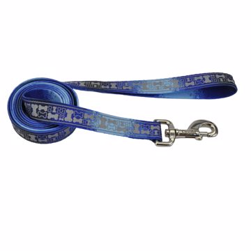 Picture of 5/8X 6 IN. LAZER BRITE LEASH - BLUE MULTI BONE