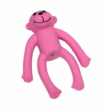 Picture of 4 IN. LIL PALS LATEX MONKEY DOG TOY - PINK