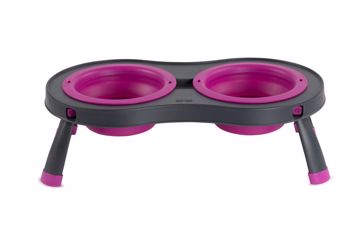 Picture of DOUBLE ELEVATED FEEDER - SMALL - FUCHSIA