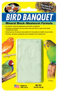 Picture of 5 OZ. BIRD BANQUET MINERAL BLOCK - MEALWORM