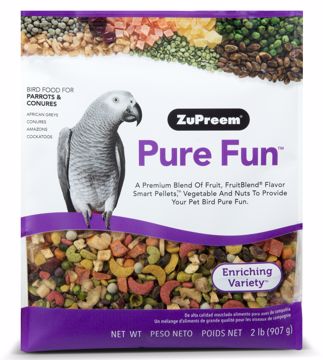 Picture of 2 LB. PURE FUN M./L. BIRDS - SMALL COCKATOO, AFRICAN GREY