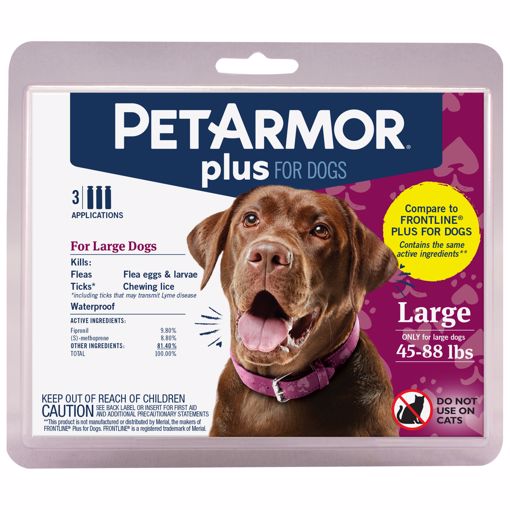 Picture of 3 CT. PET ARMOR PLUS FLEA & TICK TOPICAL DOG 45-88 LB.