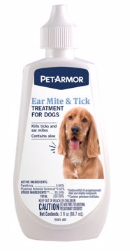 Picture of 3 OZ. PET ARMOR EAR MITE & TICK TREATMENT DOG