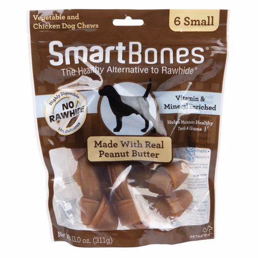 Picture of 6 PK. SMALL SMART BONE - PEANUT BUTTER