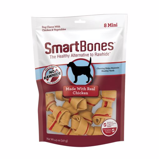 Picture of 8 PK. ARTIFICIAL-FREE MINI BONES - CHICKEN