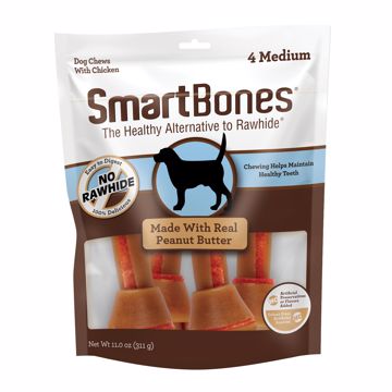 Picture of 4 PK. ARTIFICIAL-FREE MEDIUM BONE - PEANUT BUTTER