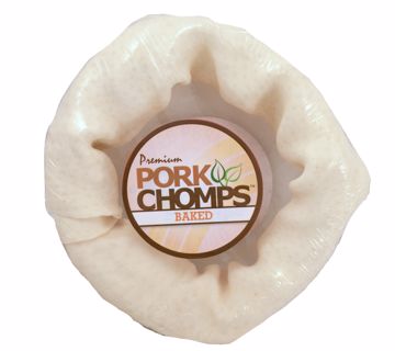 Picture of 6 IN. PORK CHOMPS BAKED PORK SKIN BAGEL