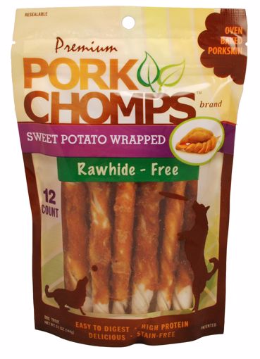 Picture of 12 CT. PORK CHOMPS MINI TWISTZ - SWEET POTATO