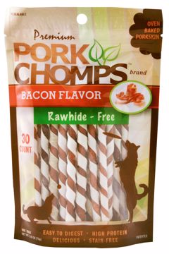 Picture of 30 CT. PORK CHOMPS MINI TWISTZ - BACON