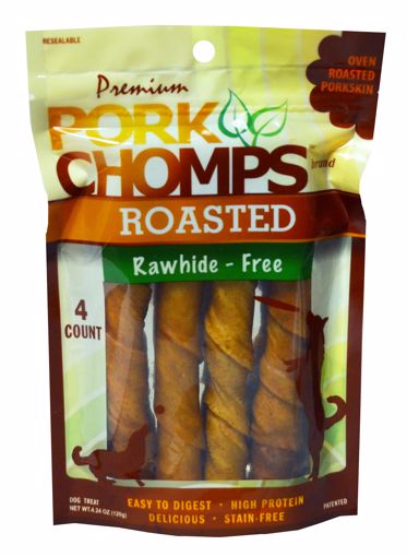 Picture of 4 CT. LARGE PORK CHOMPS ROASTED TWISTZ