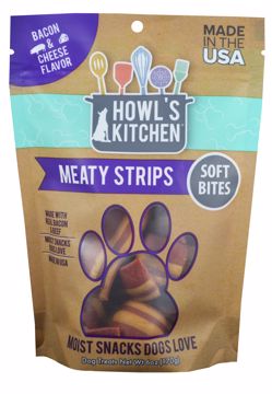 Picture of 6 OZ. HOWLS KITCHEN MEATY STRIPS - BACON  CHEESE