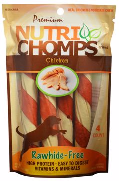 Picture of 4 CT. NUTRI CHOMPS TWIST WITH WRAP - CHICKEN