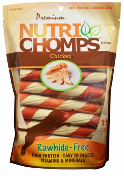 Picture of 15 CT. NUTRI CHOMPS TWIST WITH WRAP - CHICKEN