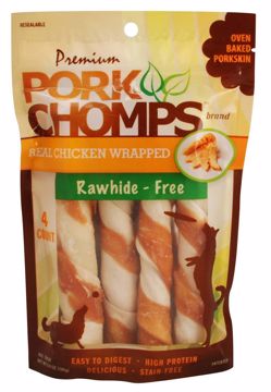 Picture of 5 IN. PORK CHOMPS REAL CHICKEN WRAPPED TWIST