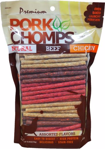 Picture of 100 CT. PORK CHOMPS MUNCHY STICKS