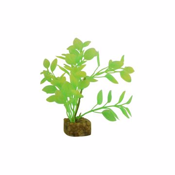 Picture of SM. GLOFISH PLASTIC PLANT - GREEN/YELLOW