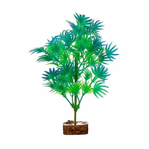 Picture of MED. GLOFISH PLASTIC PLANT - GREEN/BLUE