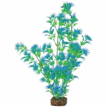 Picture of XL. GLOFISH PLASTIC PLANT -  GREEN/BLUE