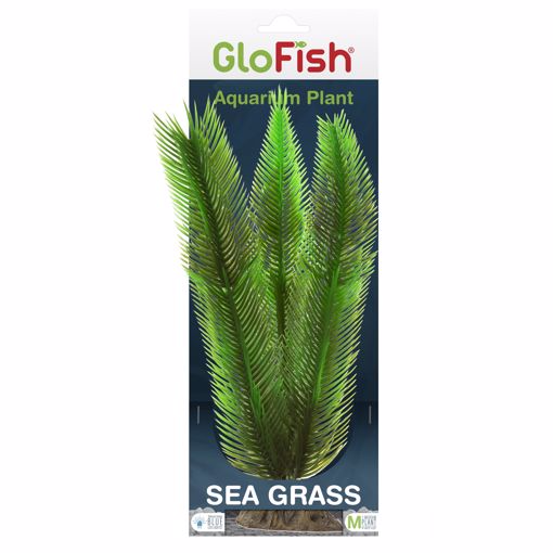 Picture of MED. GLOFISH PLASTIC PLANT - GREEN SEA GRASS