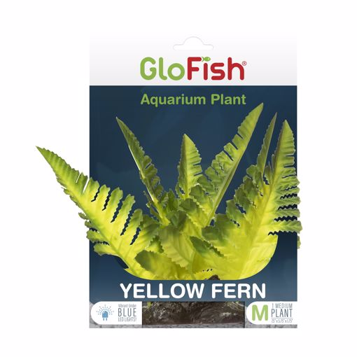 Picture of MED. GLOFISH PLASTIC PLANT - YELLOW FERN