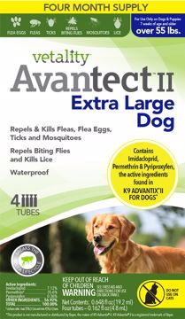 Picture of 4 CT. 55+ LB. VETALITY AVANTECT II TOPICAL - DOG