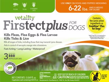 Picture of 3 CT. 6-22 LB. VETALITY FIRSTECT PLUS TOPICAL - DOG