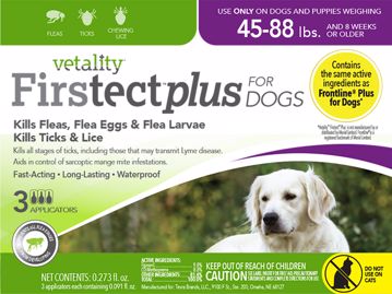 Picture of 3 CT. 45-88 LB. VETALITY FIRSTECT PLUS TOPICAL - DOG
