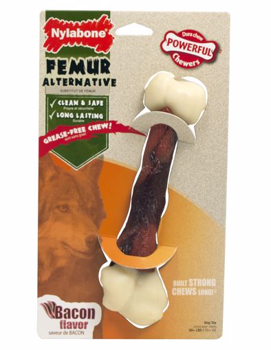 Picture of DURA CHEW ANIMAL PART ALTERNATIVE FEMUR DOG TOY BACON FLAVOR