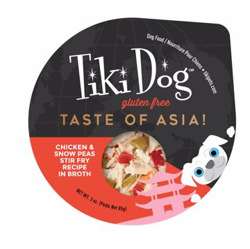 Picture of 4/3 OZ. TIKI DOG TASTE OF ASIA - CHICKEN & SNOW PEA STIR FRY