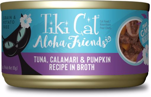 Picture of 12/3 OZ. TIKI CAT ALOHA FRIENDS - TUNA/CALAMARI/PUMPKIN CANS