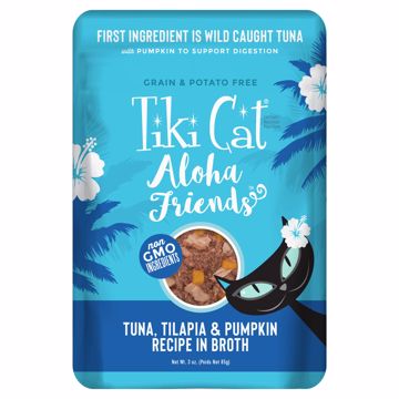 Picture of 12/3 OZ. TIKI CAT ALOHA FRIENDS - TUNA/TILAPIA/PMKN POUCHES